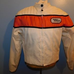 Harley Davidson Womens Nylon White Racing Jacket